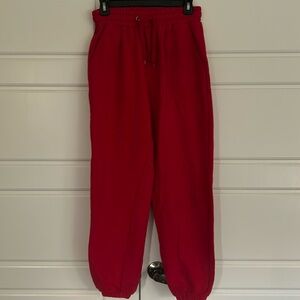 Red women’s BO+TEE sweatpants